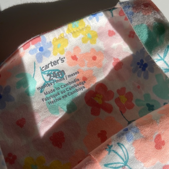 Carter’s floral tank top romper - Picture 4 of 5